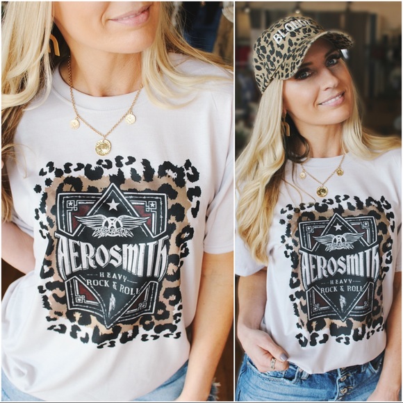 Leopard Aerosmith Tee-Sand - Picture 2 of 6